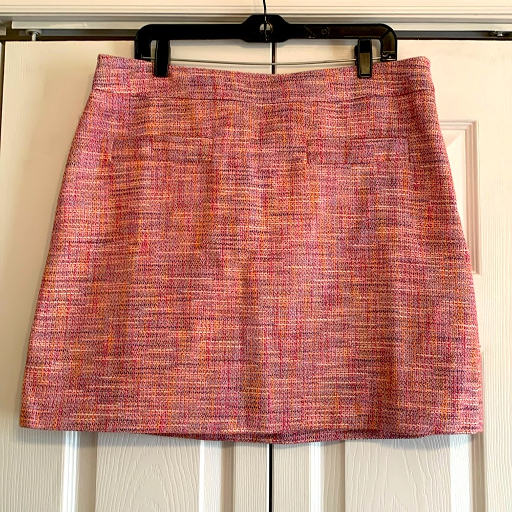 Ann Taylor LOFT, tweed skirt with faux front pocket detailing, size 14, NWT